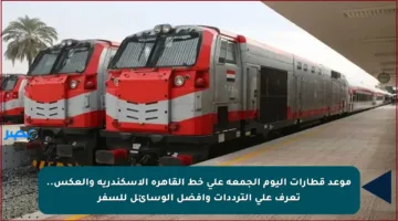 موعد قطارات اليوم الجمعة على خط القاهرة الإسكندرية والعكس.. تعرف على الترددات وأفضل الوسائل للسفر